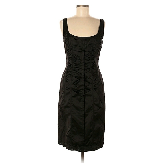 Nina Ricci Bomshell Sheath Dress NWT Black Ruched - Picture 1 of 6